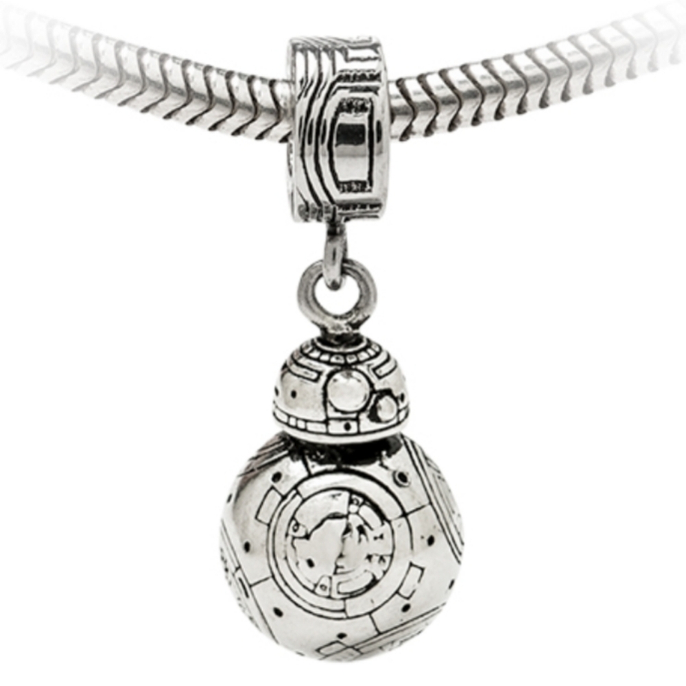 Rare BB8 Star Wars Stainless Steel Charm Bead Think Geek W/ Gift Box